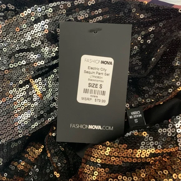 Fashion Nova Electric city sequin pantsuit set - Picture 4 of 7